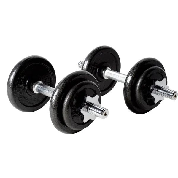 Set de Mancuernas de Hierro de 15Kg. K6 en Maleta Plástica